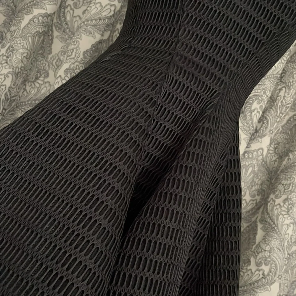 Black flared party dress
